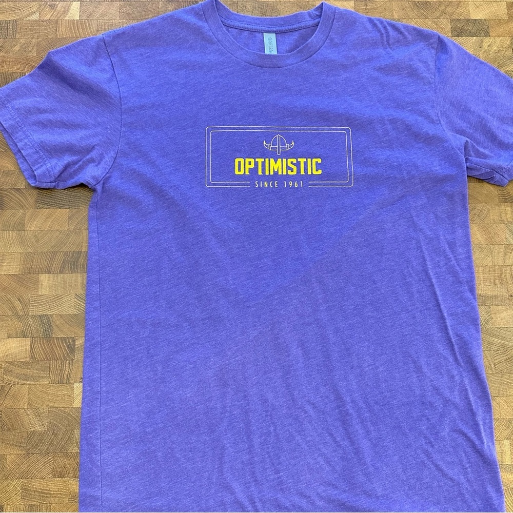 Next Level Apparel Purple MN Vikings Optimistic Since 1961 T-Shirt Mens Size M